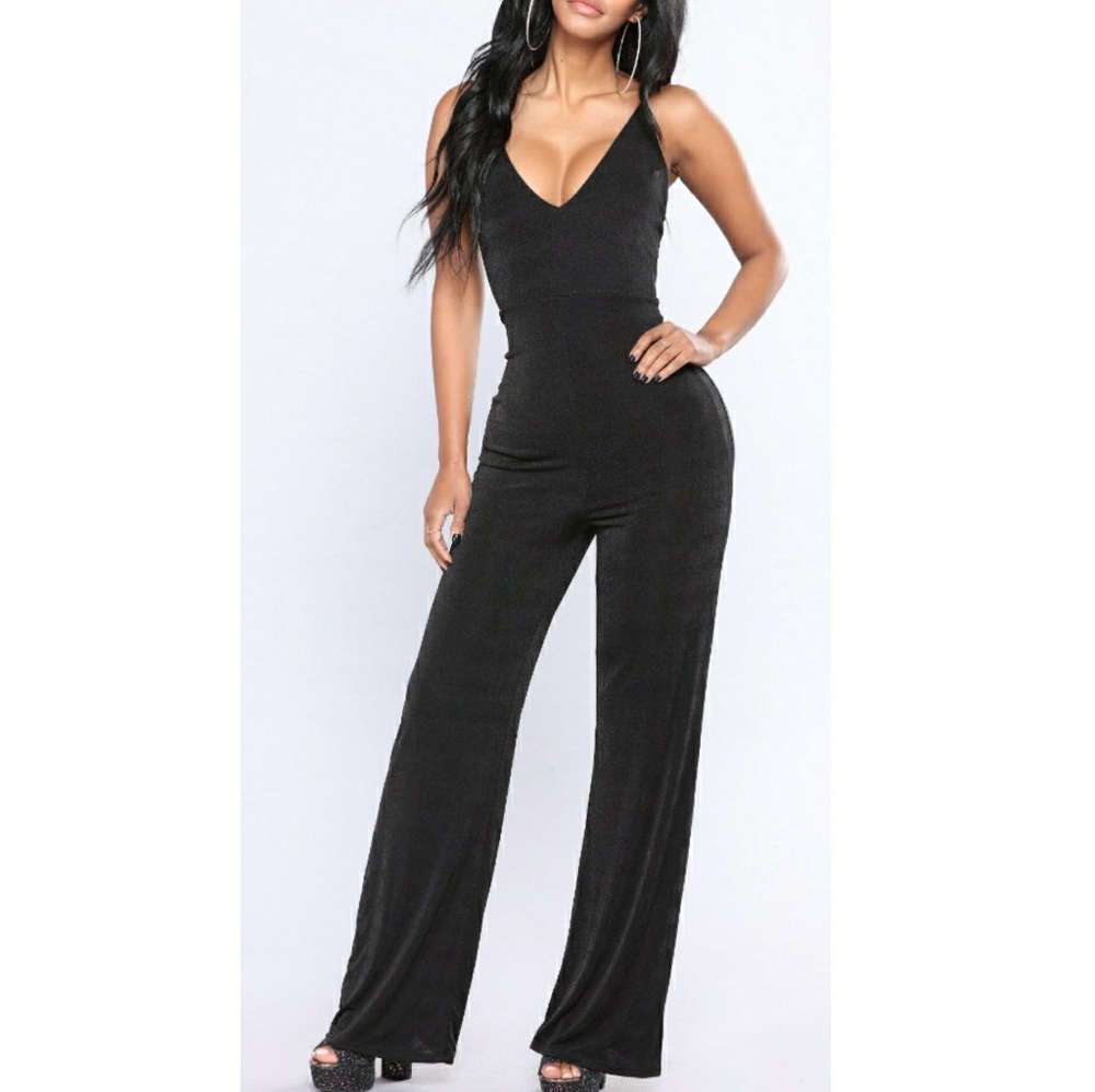 Fashion Nova Black Jumpsuit / Romper